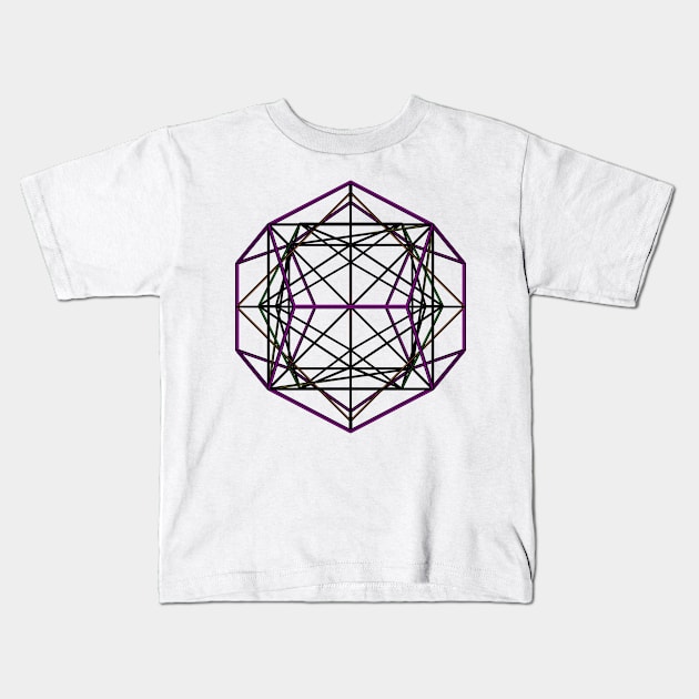 gmtrx lawal v6 geometron's nested platonic solids Kids T-Shirt by Seni Lawal